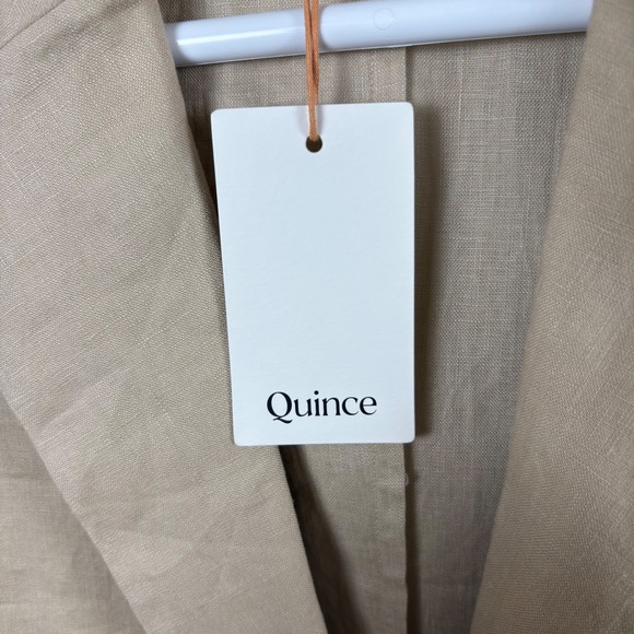NWT Quince European Linen Blazer Men's XL Driftwood Beige Tan Summer Lightweight - Picture 3 of 10